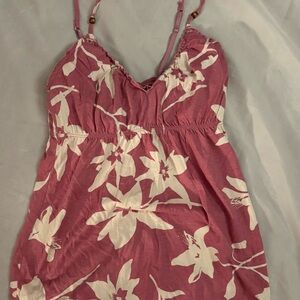 American Eagle Outfitters Pink and White Floral Camisole